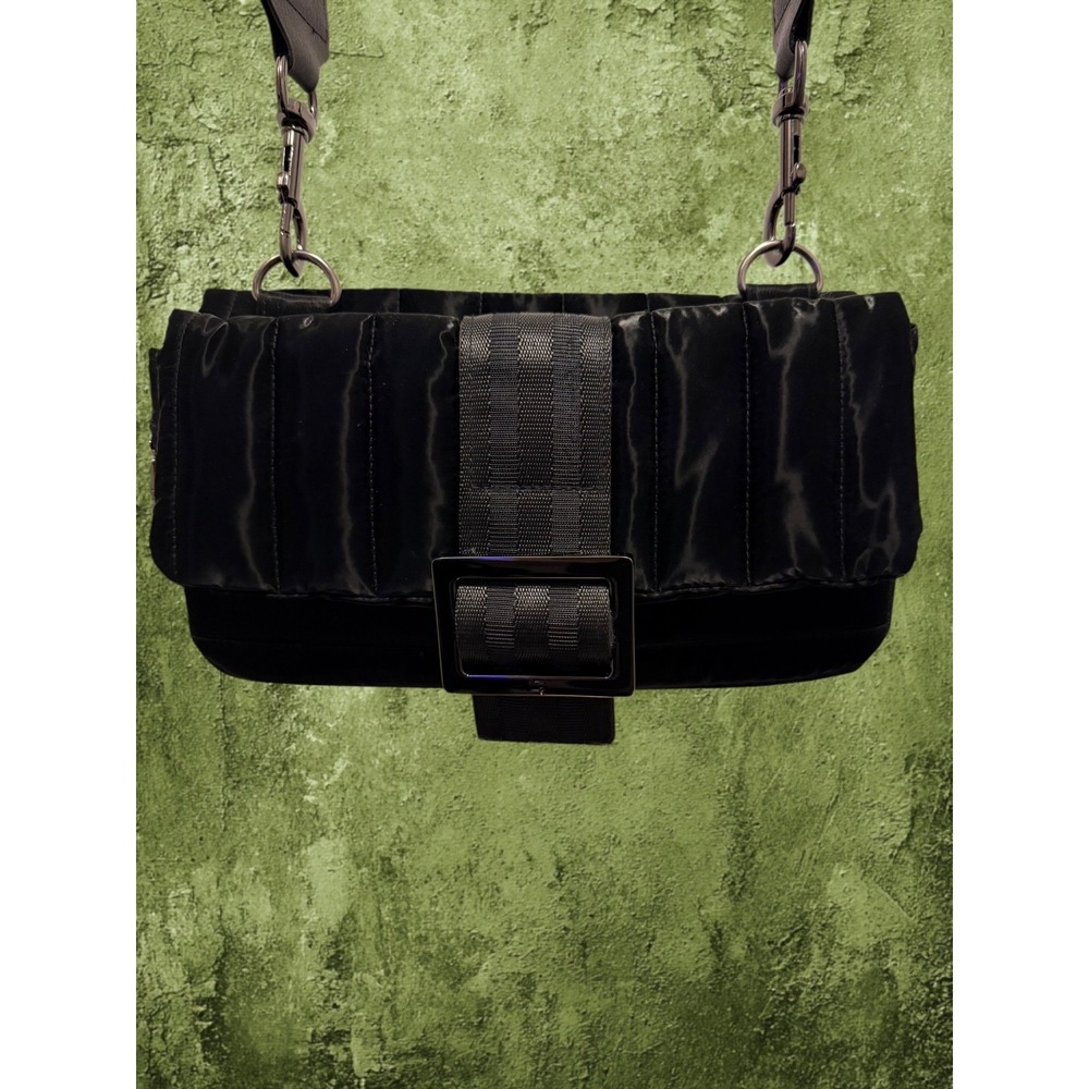 Think Royln OriginalCross Body Bag Black Plush Crossbody Belt Bag